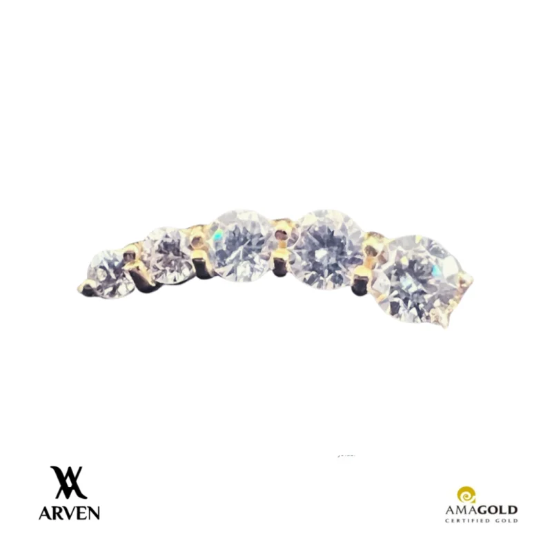 Cluster Encke D/E 14k Amarelo