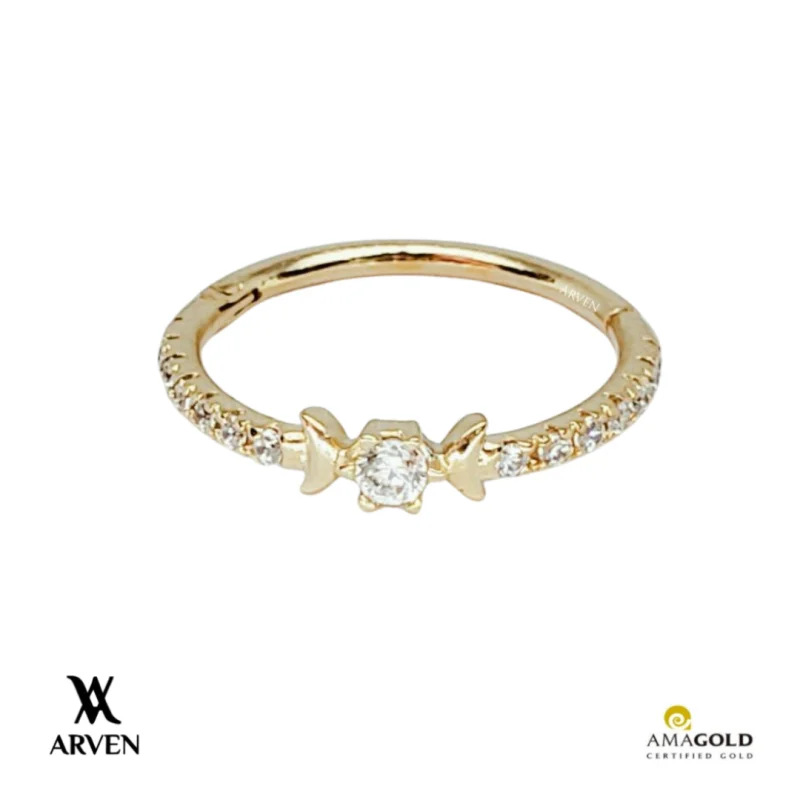 Argola Constelação 8mm 14k Amarelo