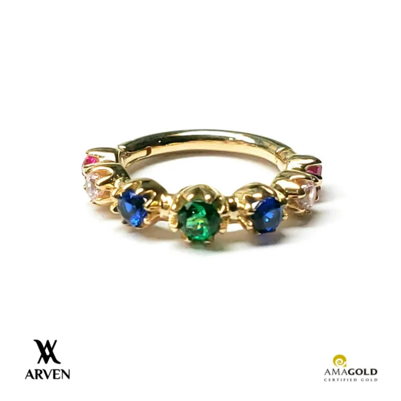 Argola Colors 8mm 14k Amarelo