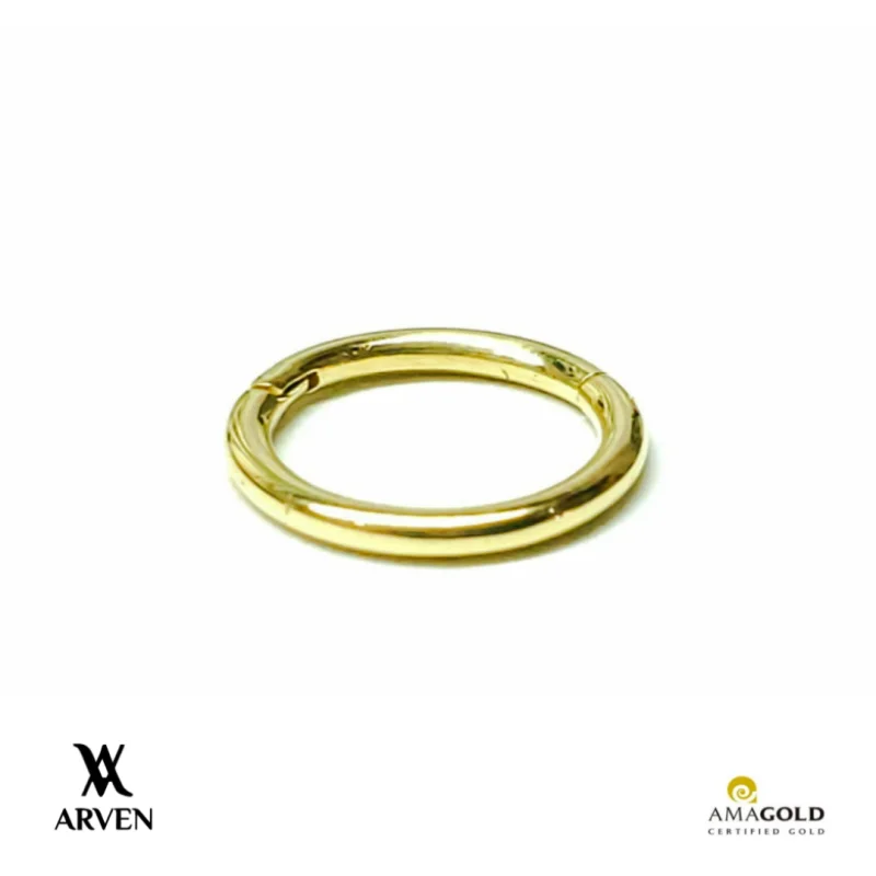 Argola Lisa 12mm 14k Amarelo