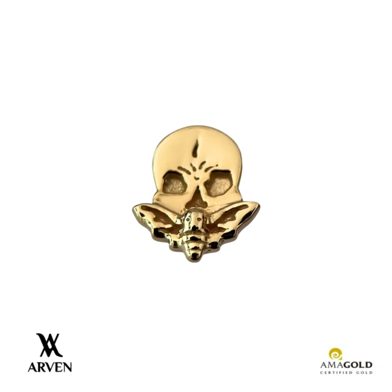 Caveira Mariposa 14k Amarelo