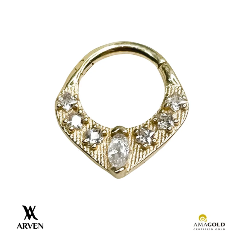 Argola Ice Cascade 8mm 18k Amarelo