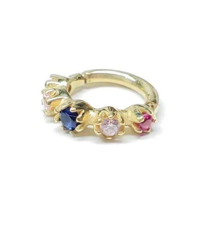 Argola colors 6mm 14k Amarelo