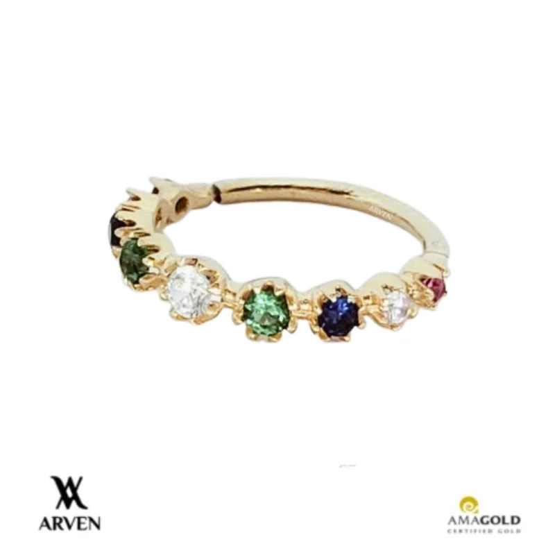 Argola Colors 12mm 14k Amarelo