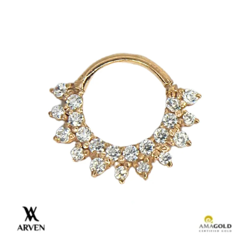 Argola Saturno 8mm 18k Amarelo
