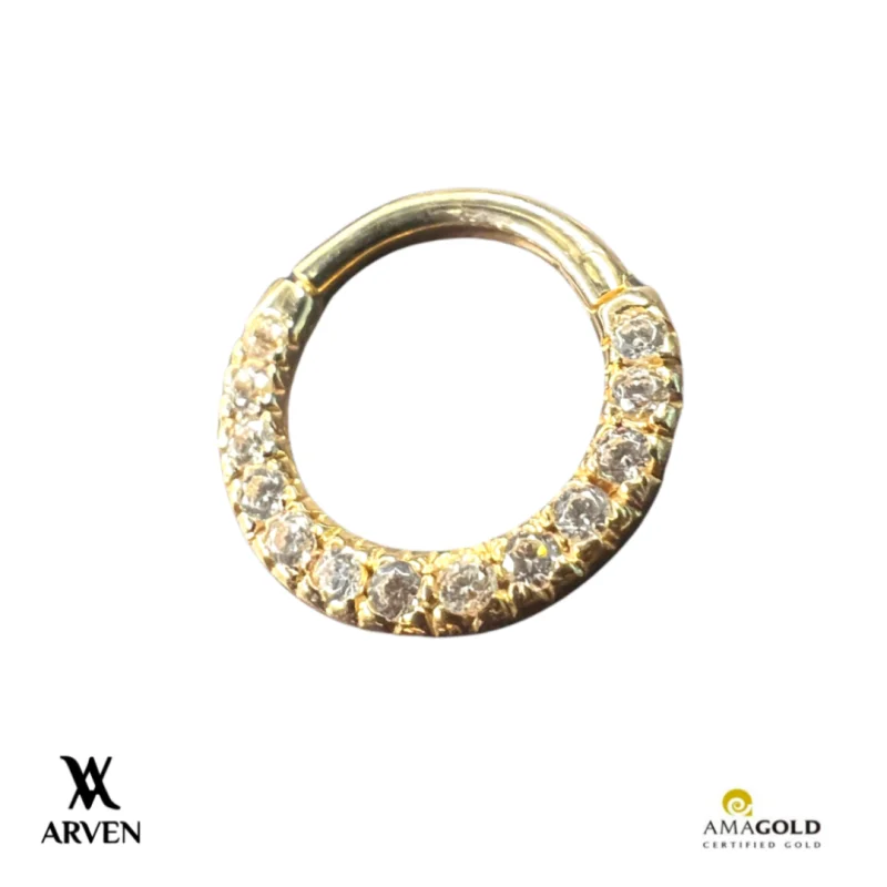 Argola Canes 8mm 18k Amarelo