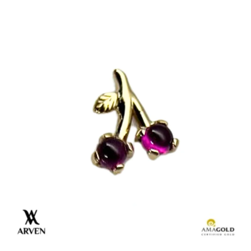 Cereja Cravejada Mini 18k Amarelo