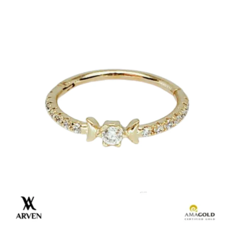 Argola Constelação 12mm 14k Amarelo
