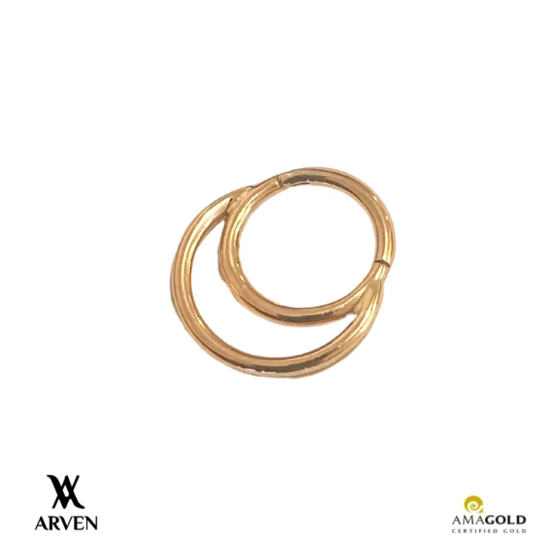 Argola orbital frontal 8mm 14k Amarelo