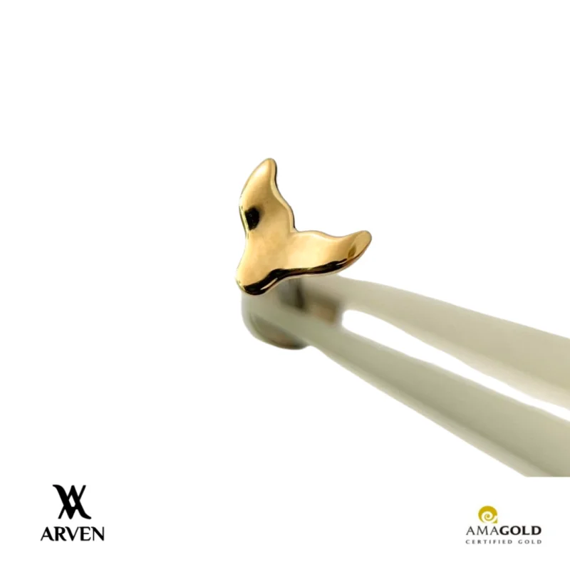Cauda de baleia 14k Amarelo